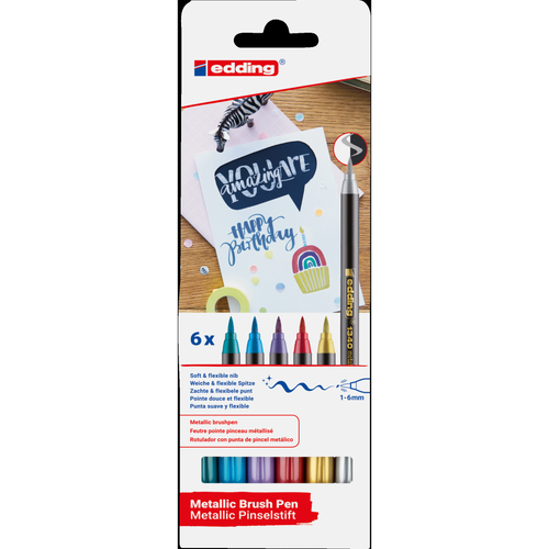 e-1340 Brush Pen Metallic Set