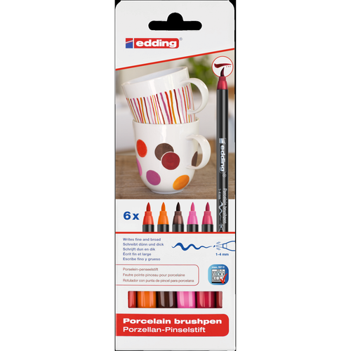 e-4200 Porcelain Brush Pen Set Warm
