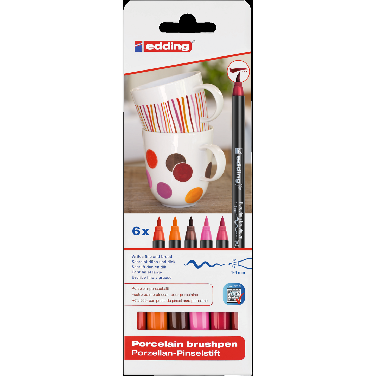 e-4200 Porcelain Brush Pen Set Warm