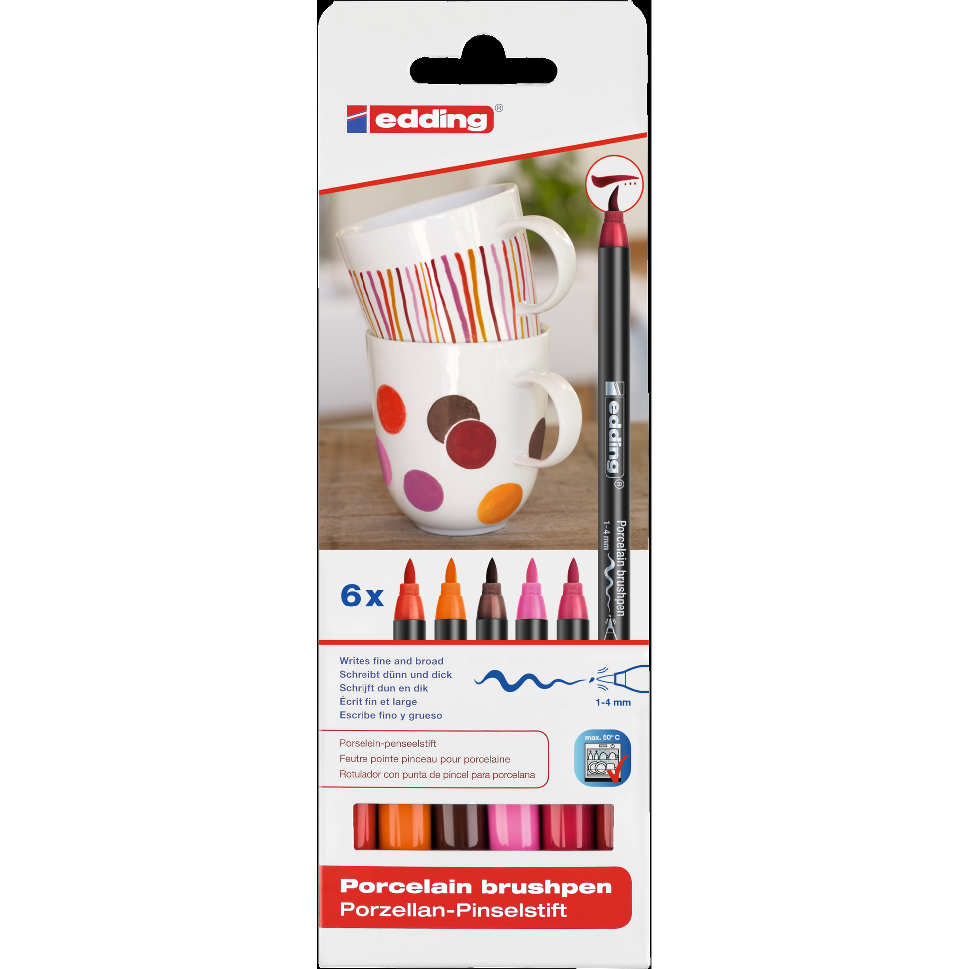 e-4200 Porcelain Brush Pen Set Warm