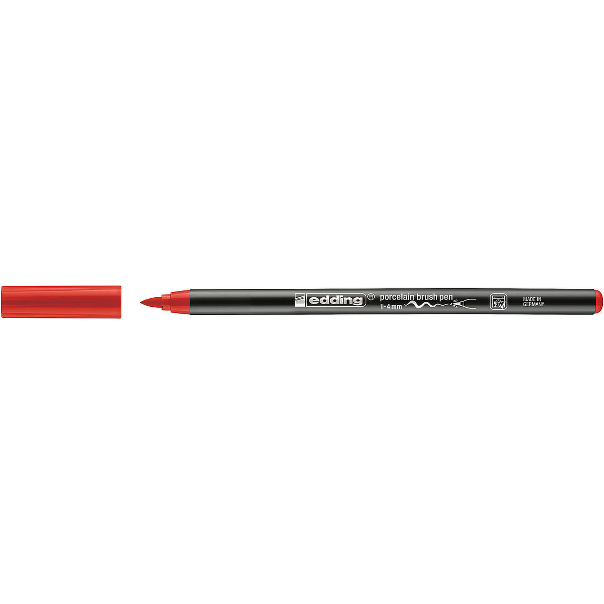 e-4200 Porcelain Brush Pen Red