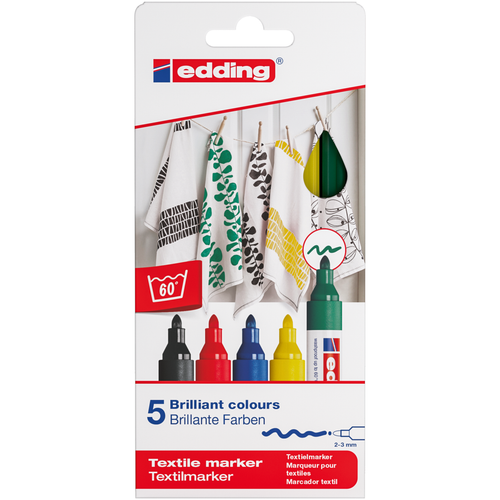 e-4500 Textile Marker Set Basic Colours