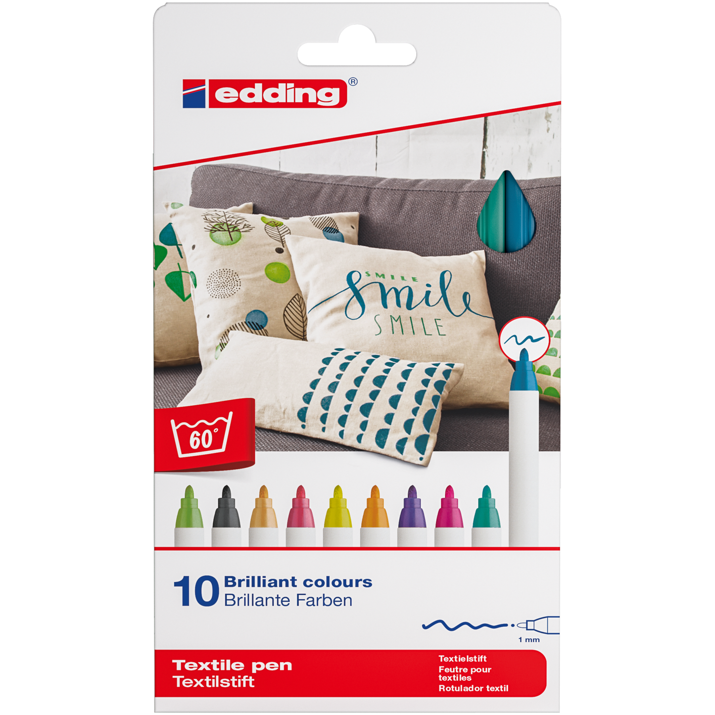 e-4600 Textile Pen Set Fun Colours