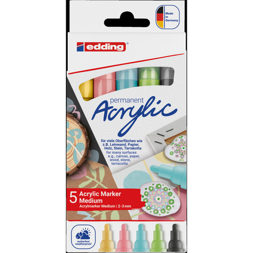 e-5100 Acrylic Marker Medium Set Pastel