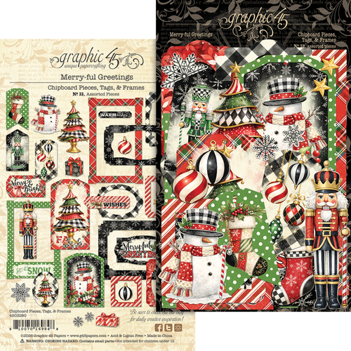 Merry-ful Greetings Chipboard Pieces, Tags & Frames