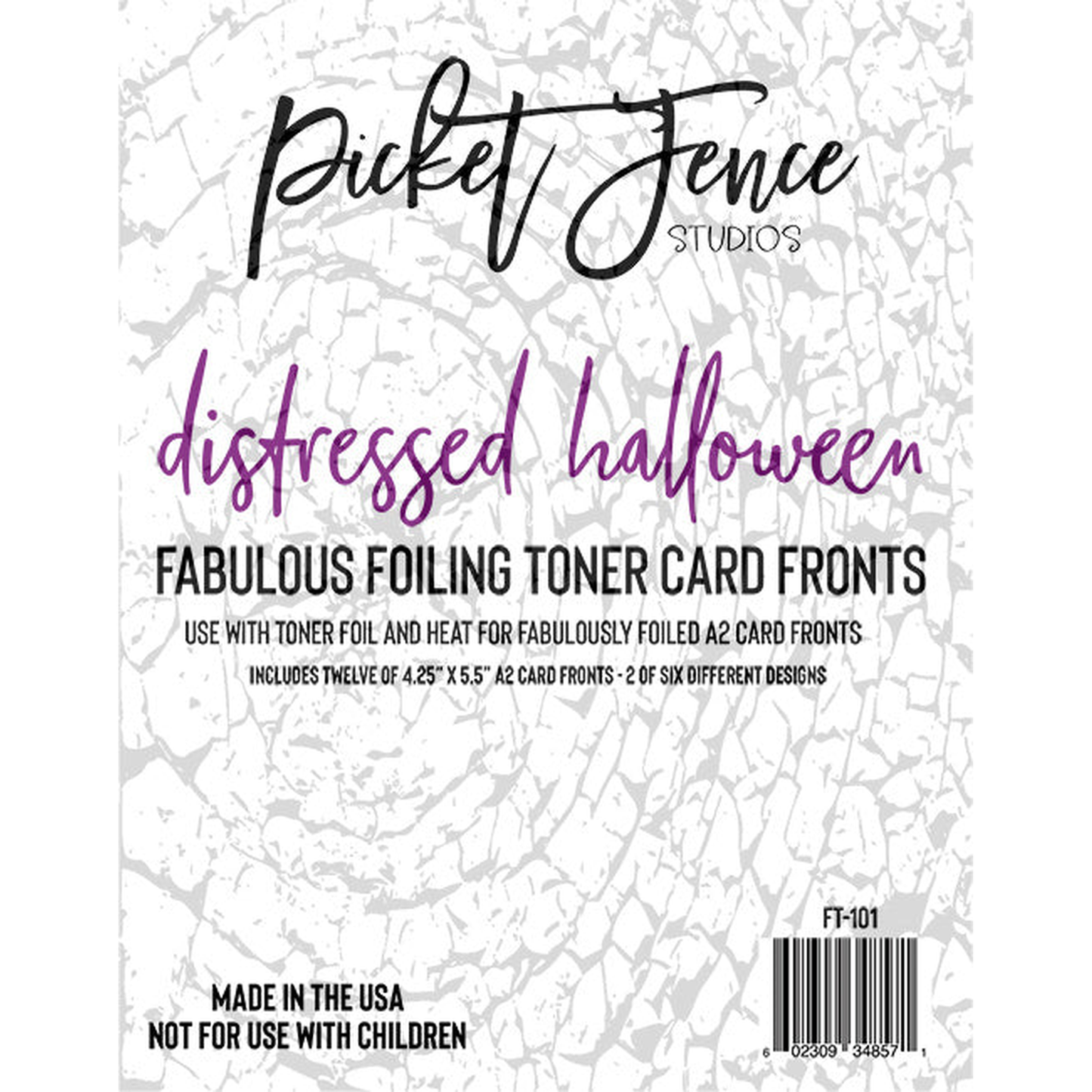 Fabulous Foiling Toner Card Fronts Distressed Halloween