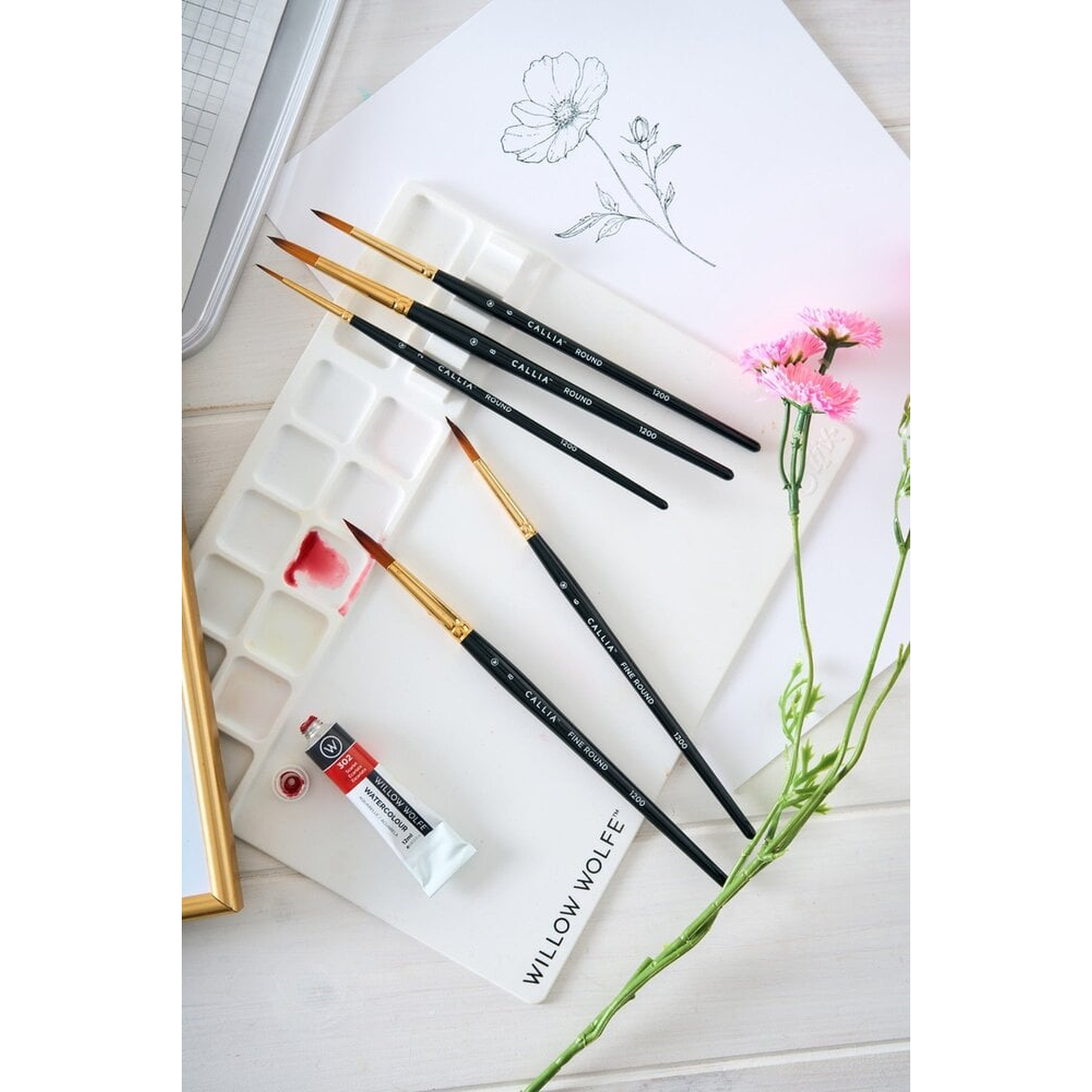 Studio Media Mat With Palette & Brush Hold