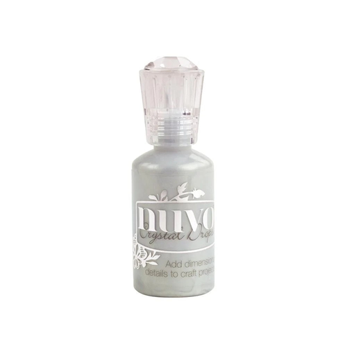 Crystal Drops Metallic Silver Lining