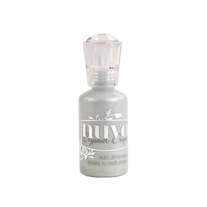 Crystal Drops Metallic Silver Lining
