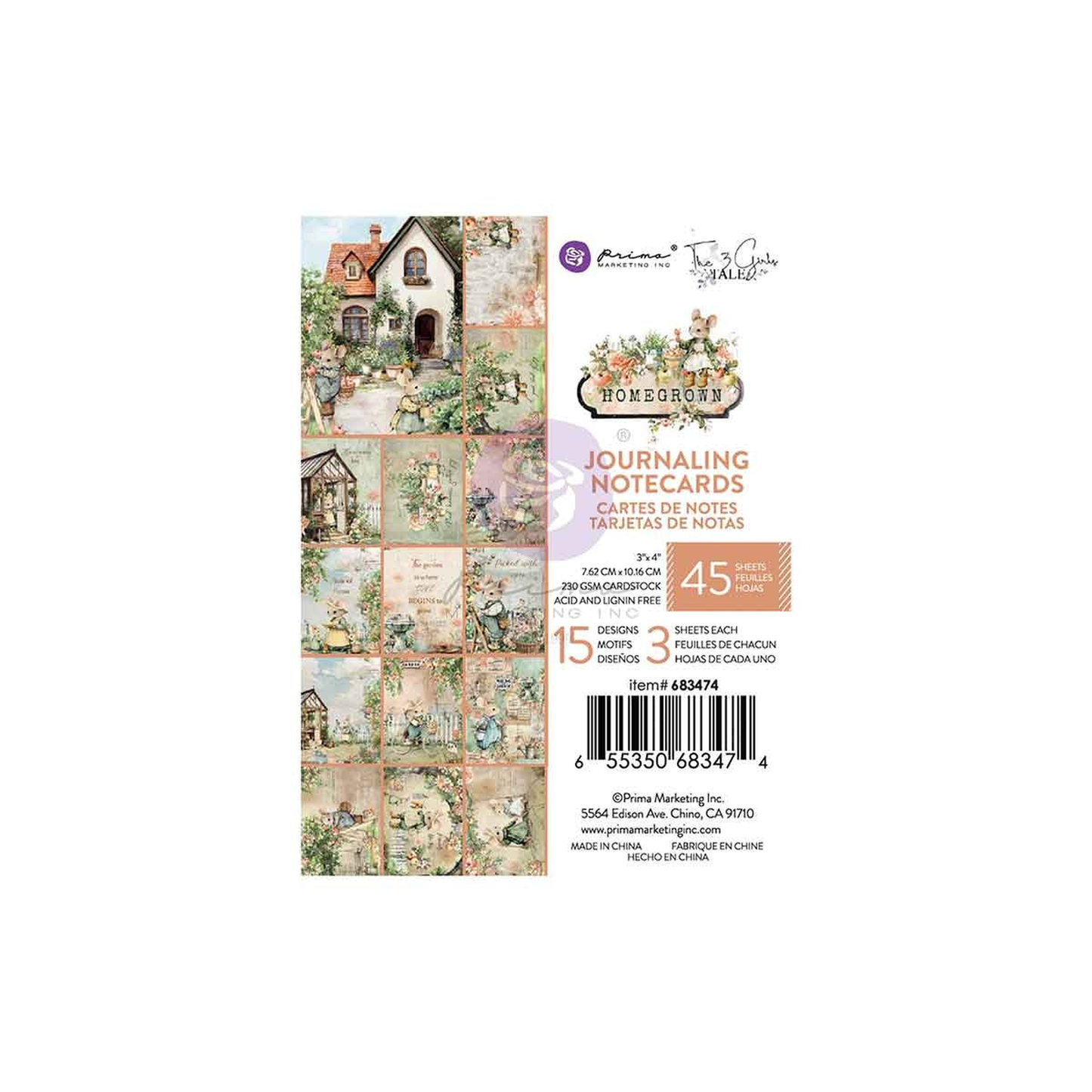 Homegrown 3x4 Inch Journaling Cards