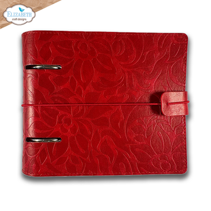Comfy Cozy Memory Binder Square Page Festive Red Embossed