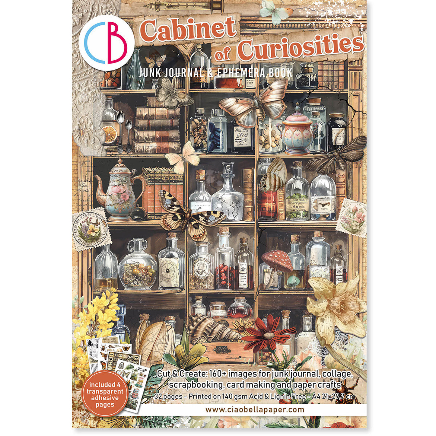 Cabinet of Curiosities Junk Journal Ephemera Book