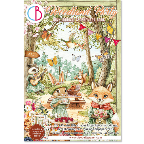 Woodland Party Junk Journal Ephemera Book