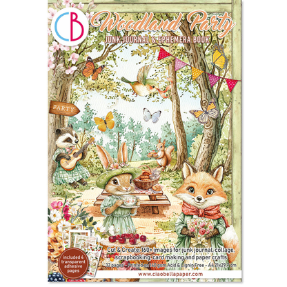 Woodland Party Junk Journal Ephemera Book