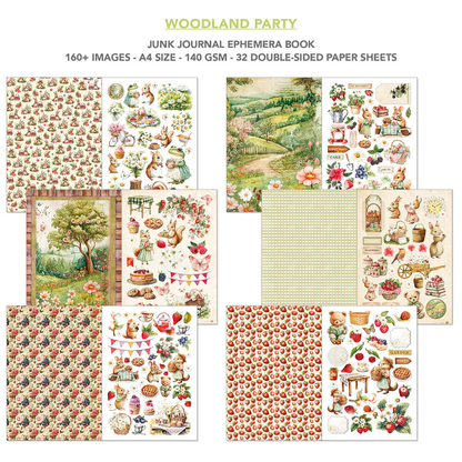 Woodland Party Junk Journal Ephemera Book