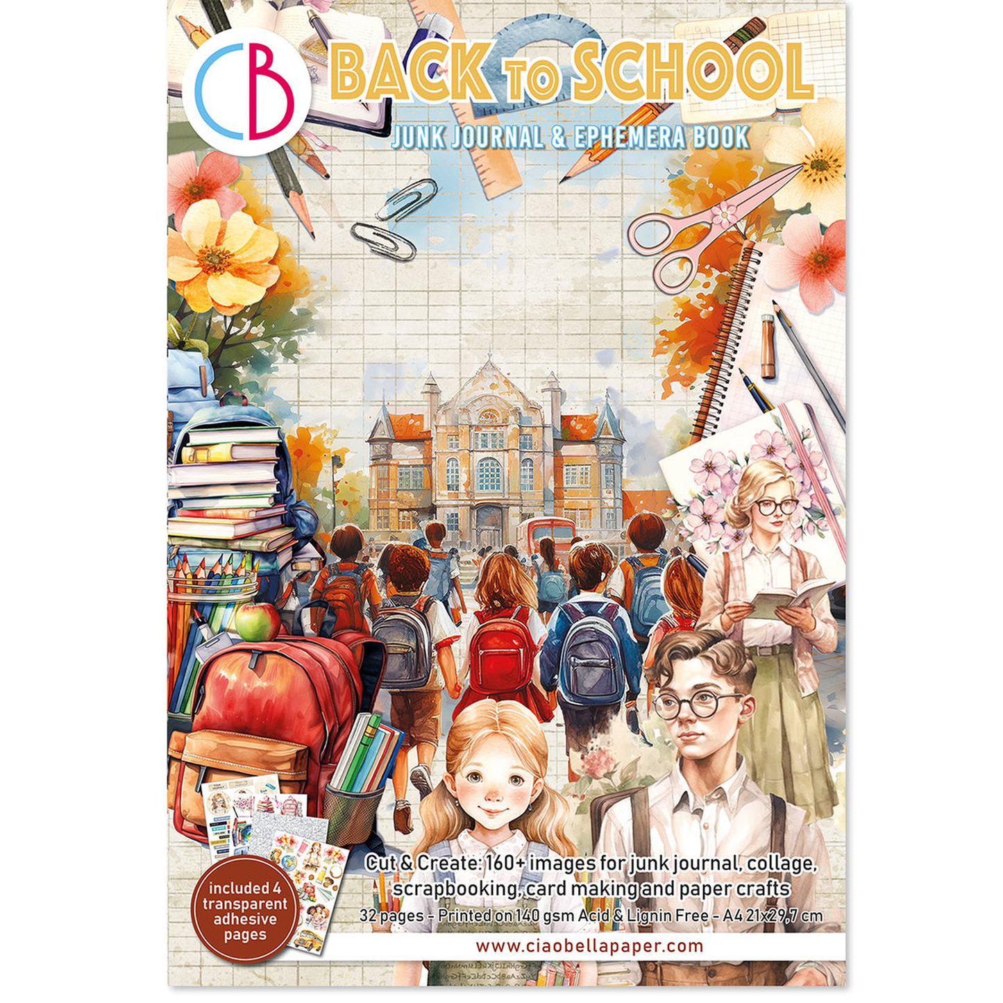 Back to School Junk Journal Ephemera Book