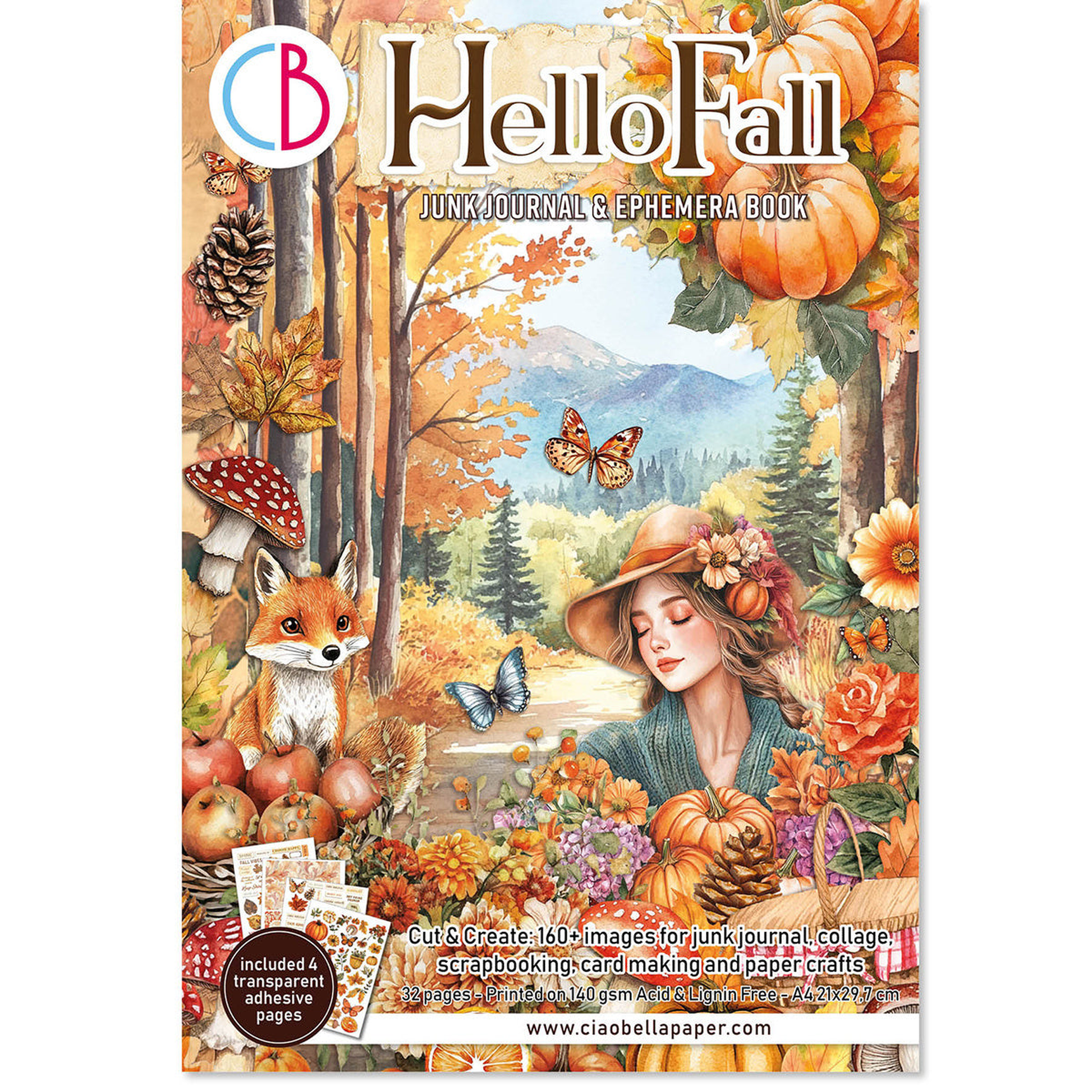 Hello Fall Junk Journal Ephemera Book