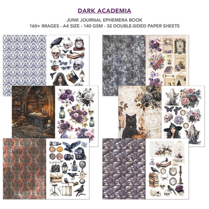 Dark Academia Junk Journal Ephemera Book
