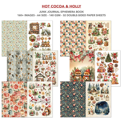 Hot Cocoa & Holly Junk Journal Ephemera Book