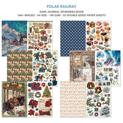 Polar Railway Junk Journal Ephemera Book