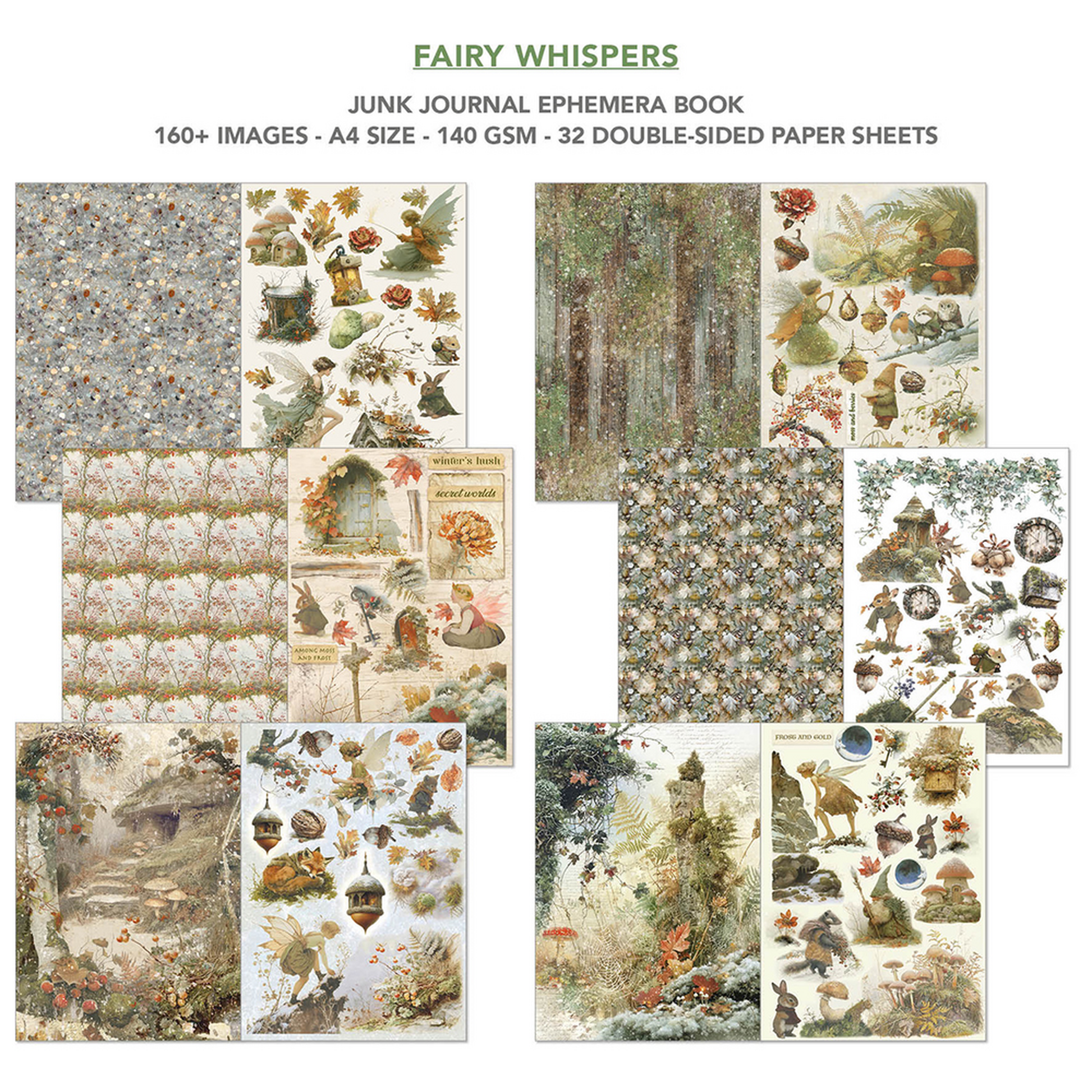 Fairy Whispers Junk Journal Ephemera Book