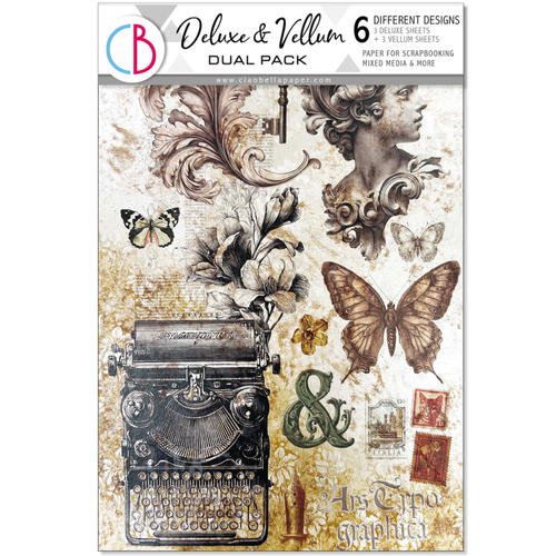 Typographic Deluxe Paper Pearl Copper & Vellum Dual Pack Mixed