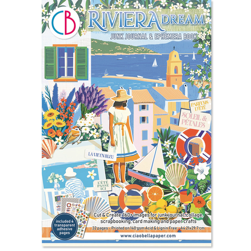 Riviera Dream Junk Journal Ephemera Book
