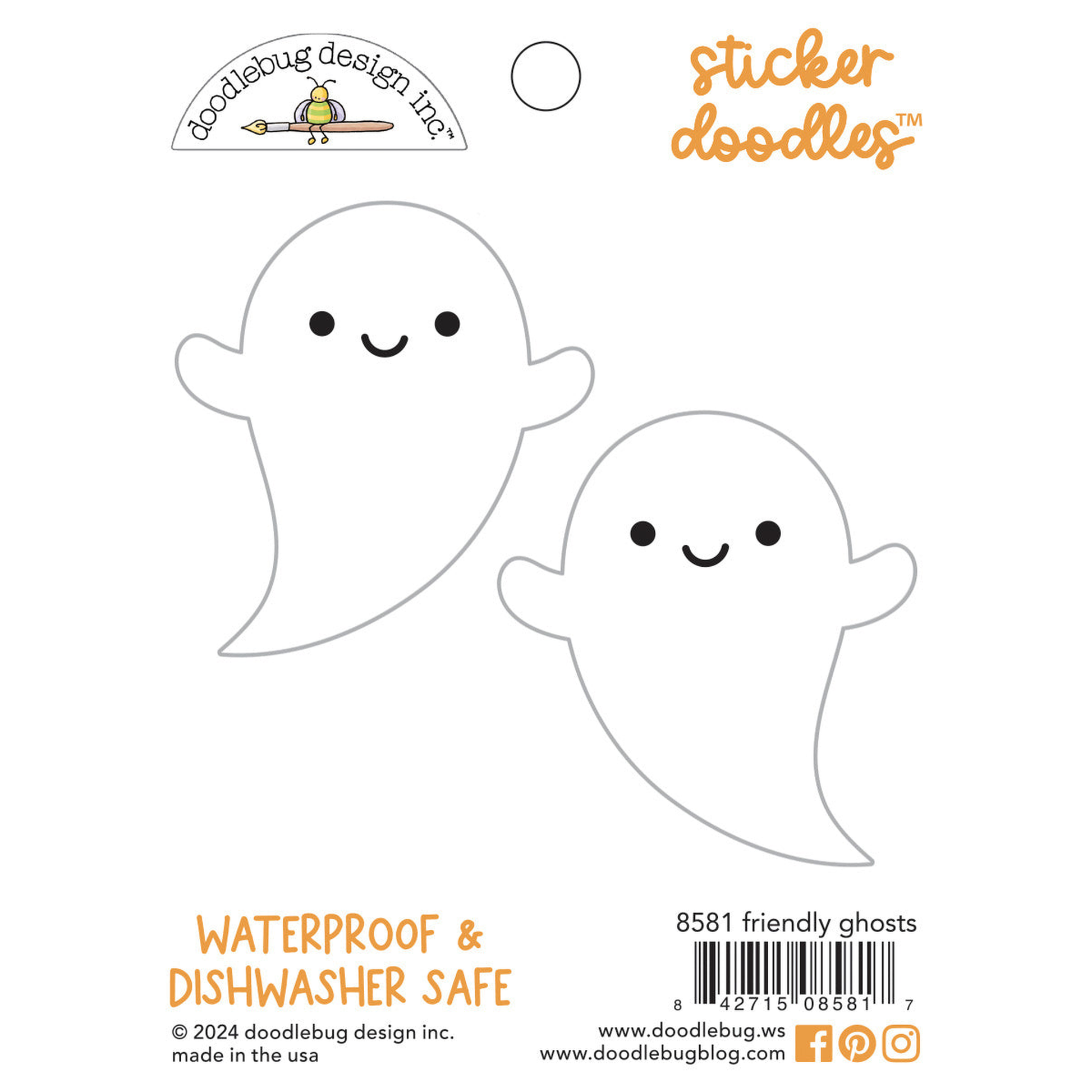 Friendly Ghosts Sticker Doodles