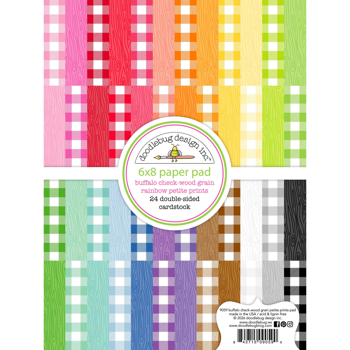 Buffalo Check-Wood Grain Rainbow