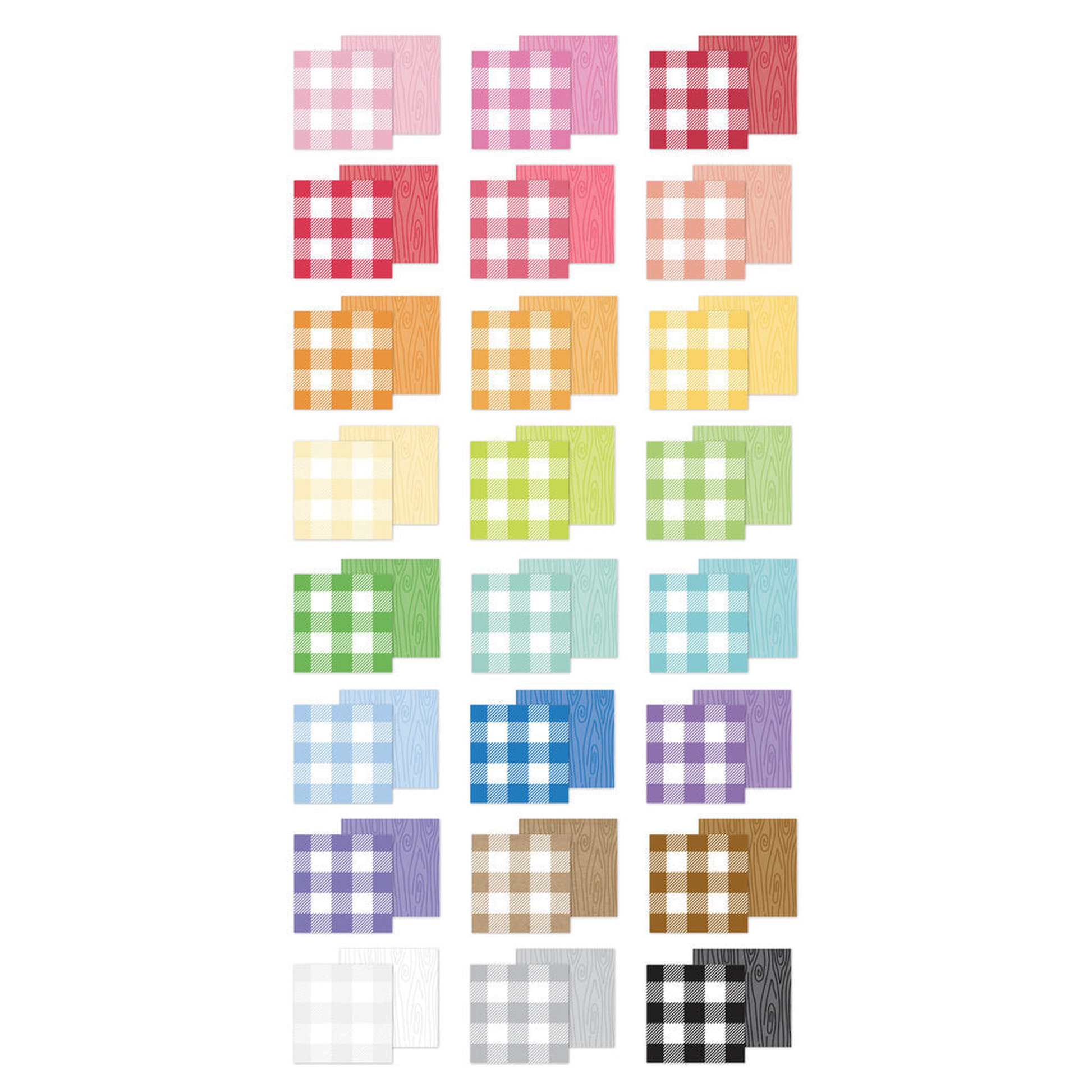 Buffalo Check-Wood Grain Rainbow