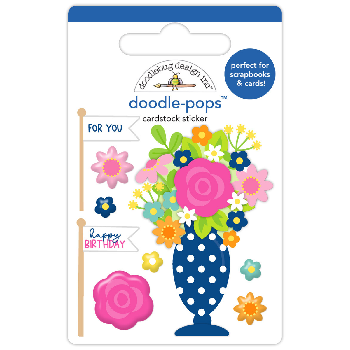 Cupcakes & Candles Doodle-Pops Birthday Blossoms