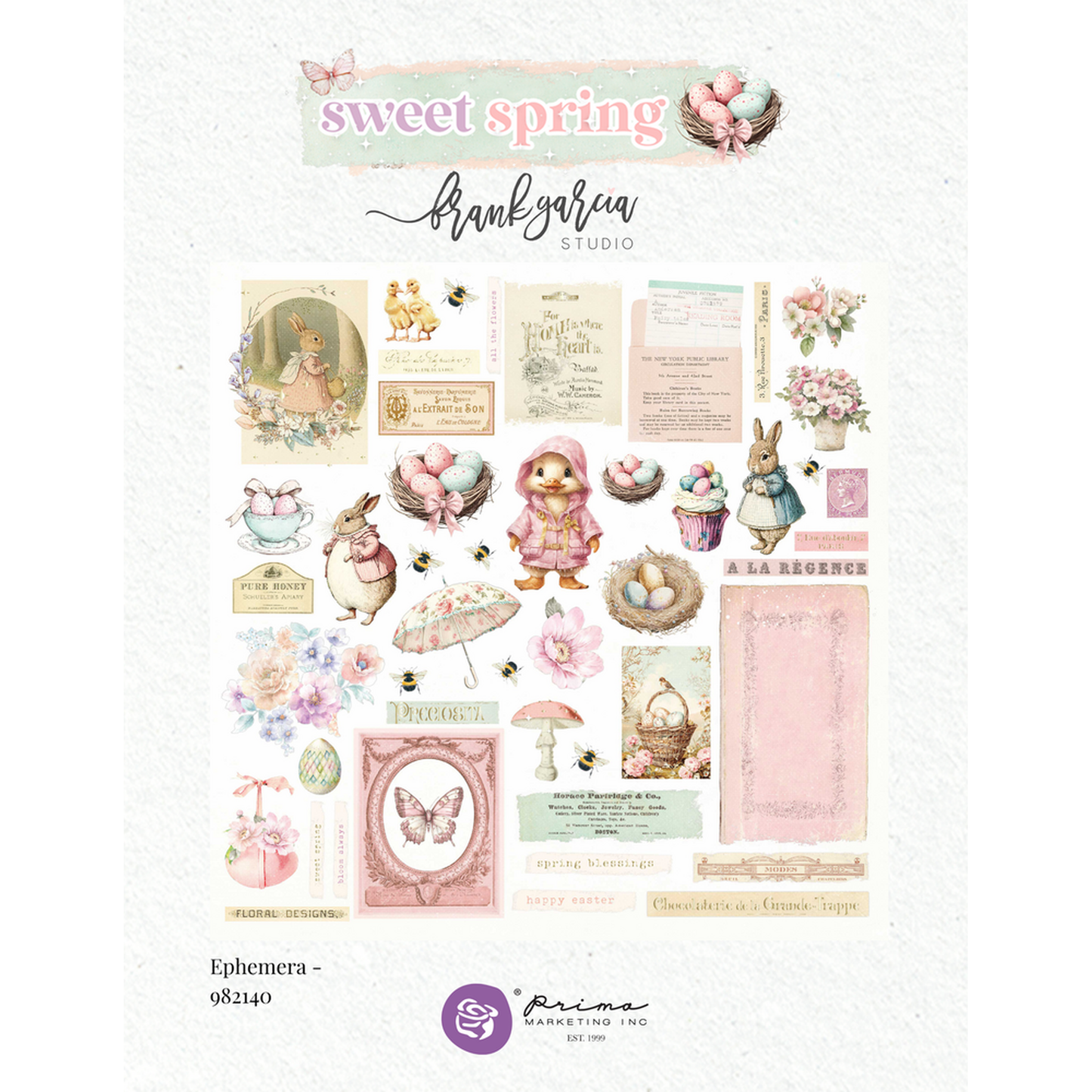 Sweet Spring Ephemera Sunshine &amp; Bunnies
