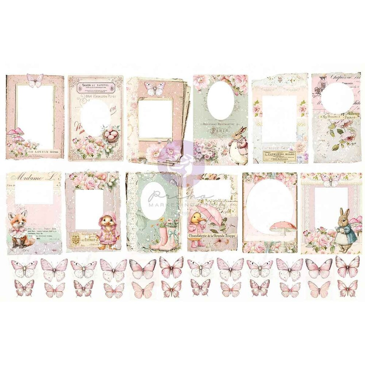 Sweet Spring Ephemera Butterflies &amp; Frames