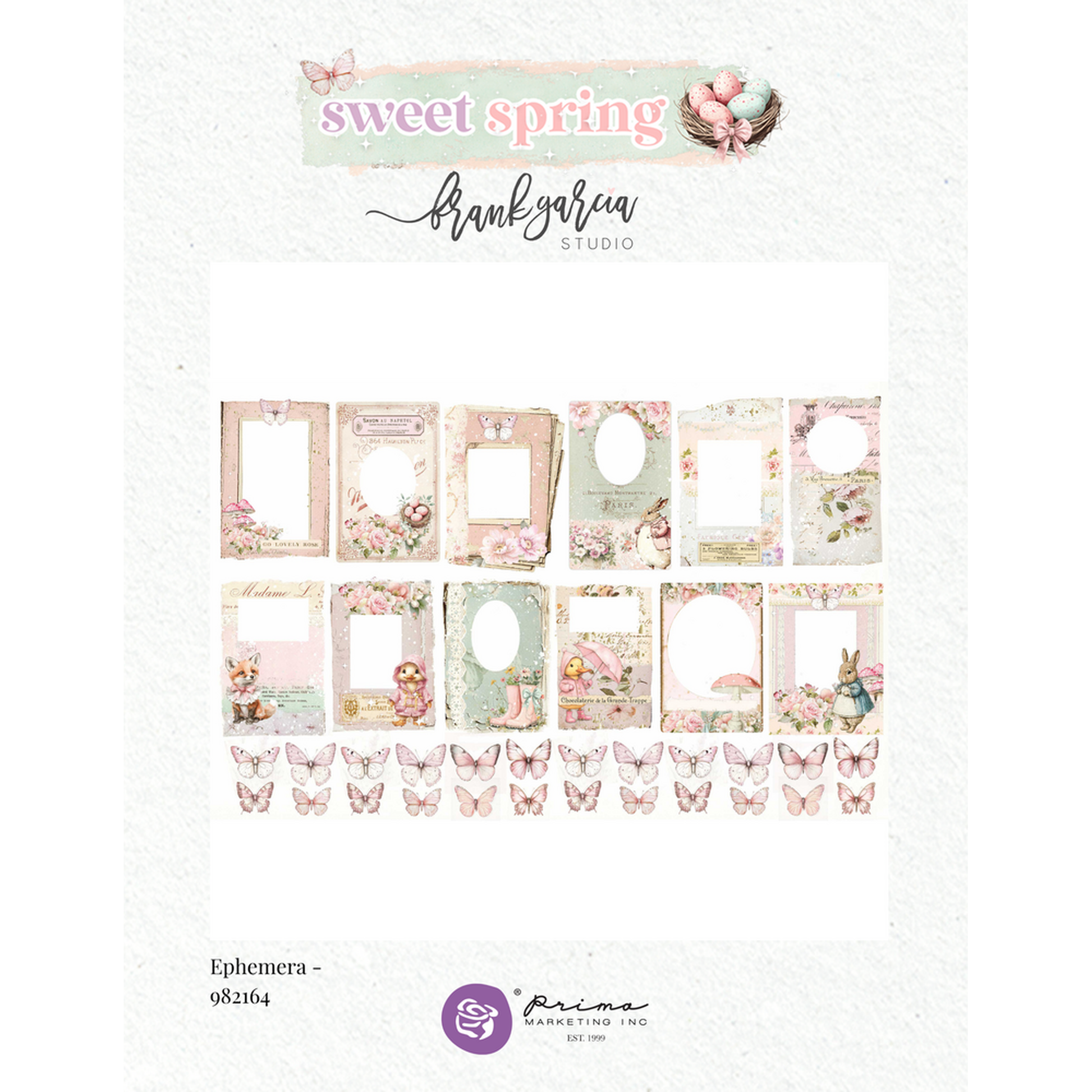 Sweet Spring Ephemera Butterflies &amp; Frames