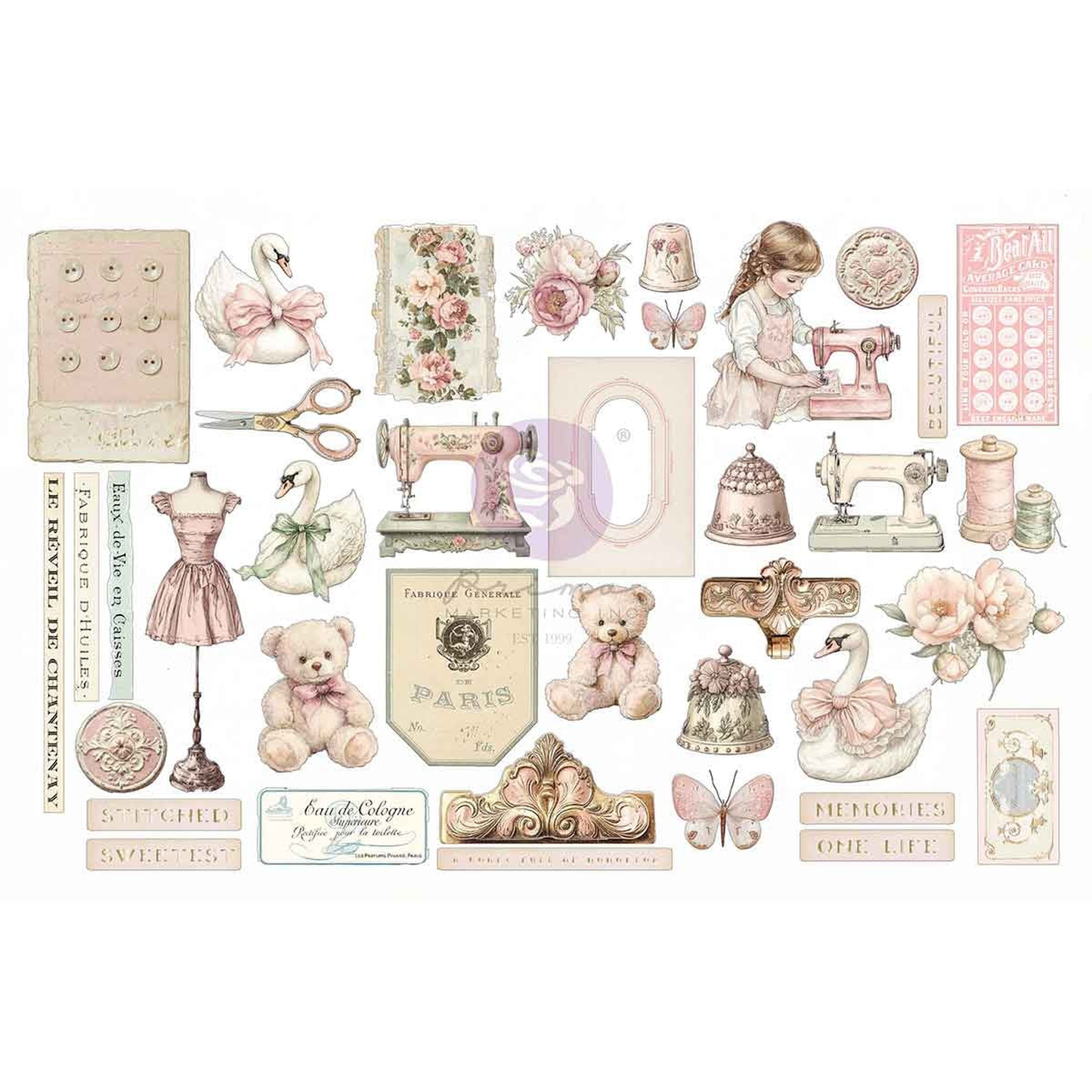 Buttons & Keepsakes - Stitched Clippings