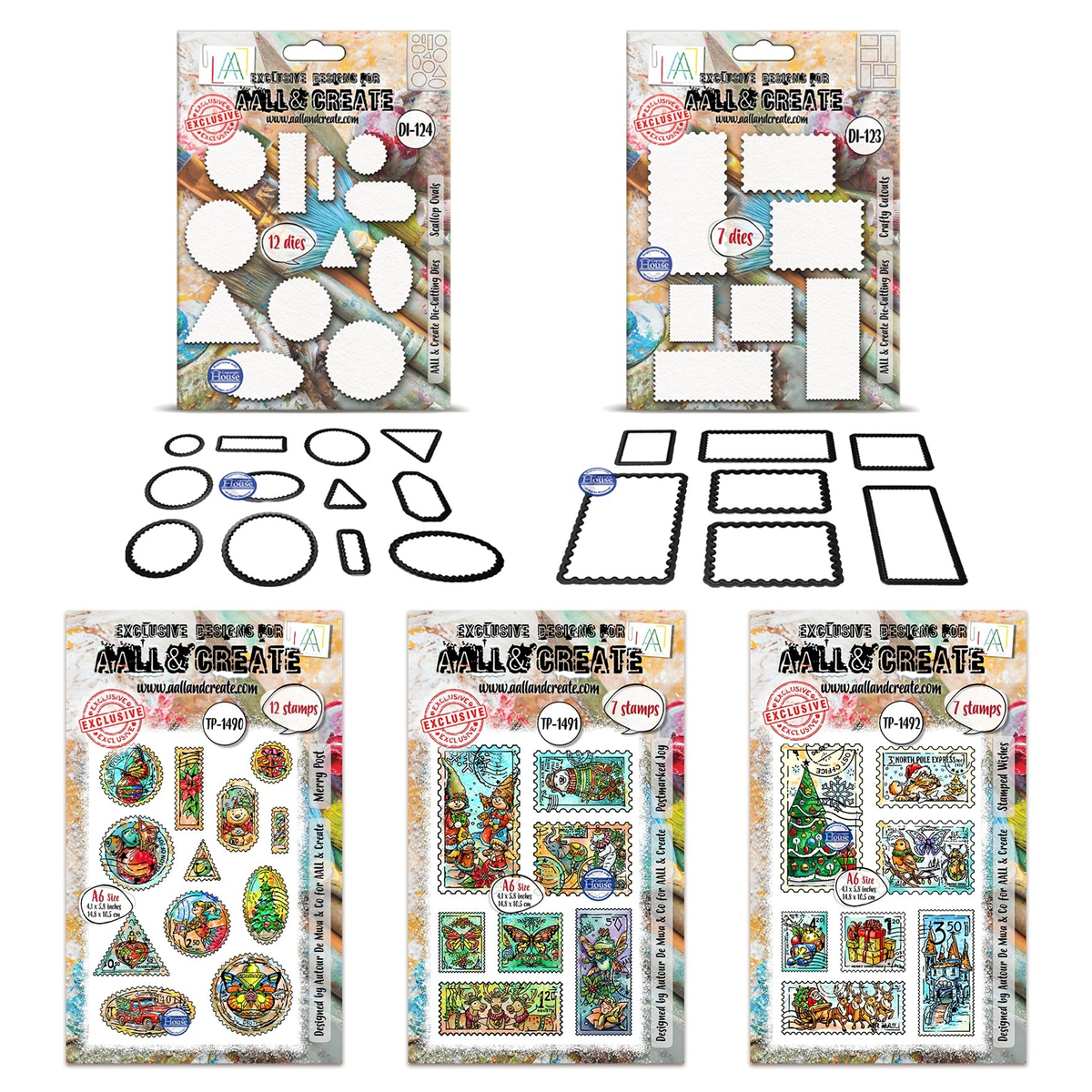 Postcards of Cheer - Postage Christmas Shapes