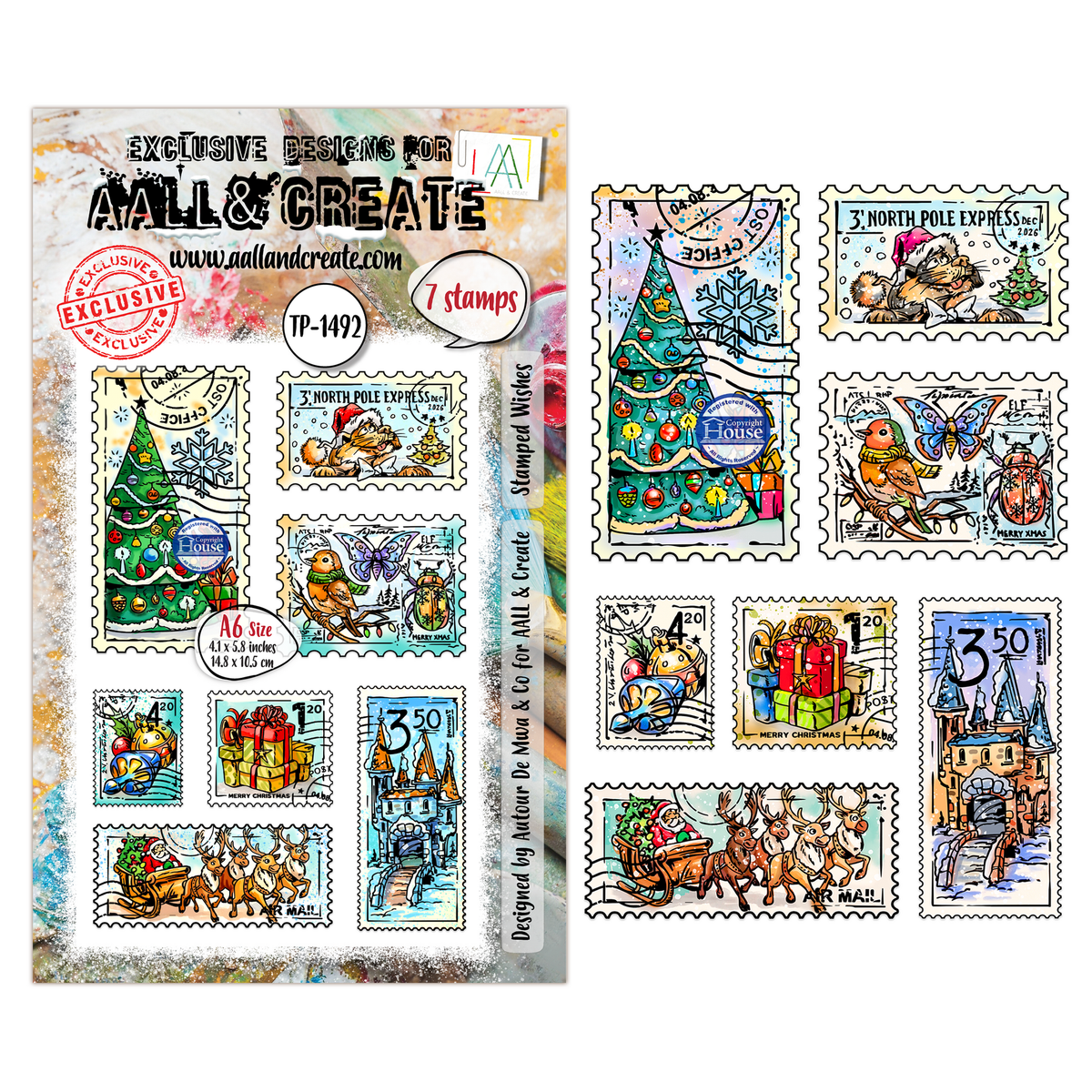 Postcards of Cheer - Stamped Wishes