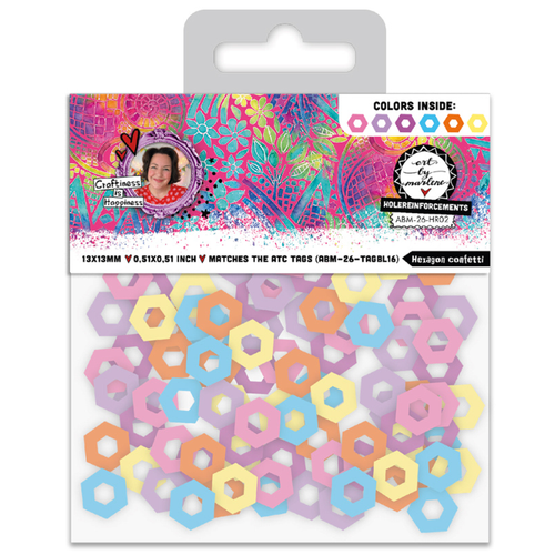 Hole-Reinforcements Hexagon Confetti