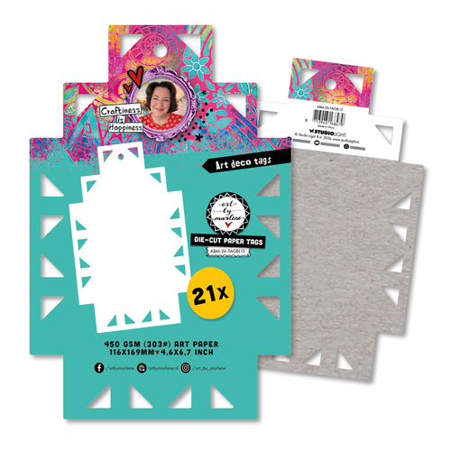 Die-Cut Paper Tags Art Deco Tags
