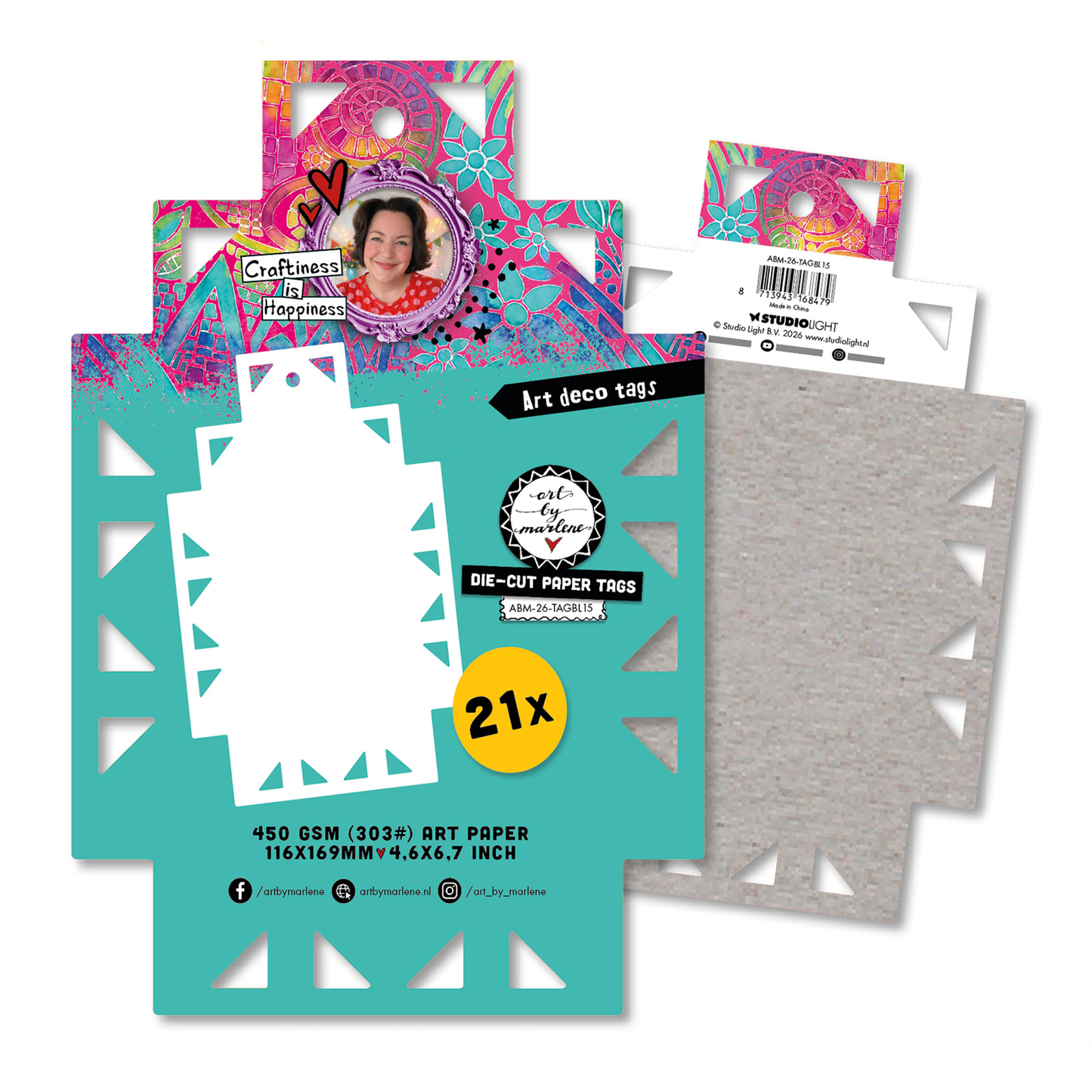 Die-Cut Paper Tags Art Deco Tags