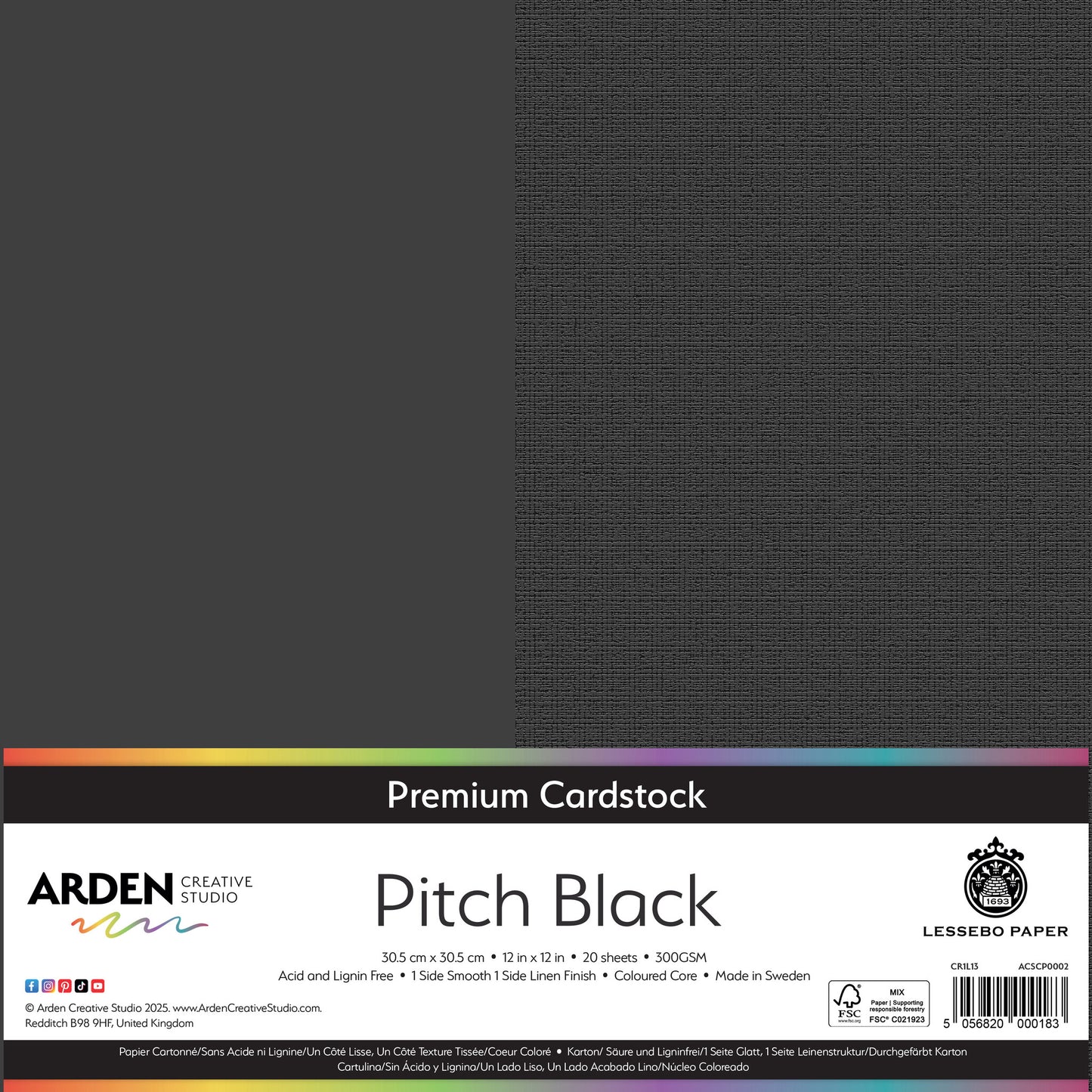 Premium Cardstock - Pitch Black