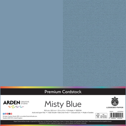 Premium Cardstock - Misty Blue