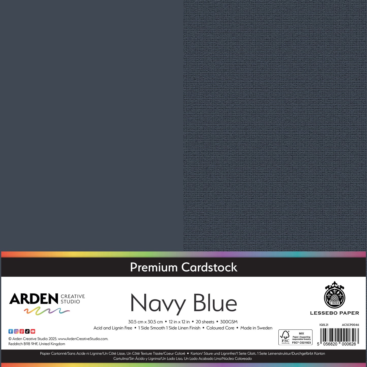 Premium Cardstock - Navy Blue