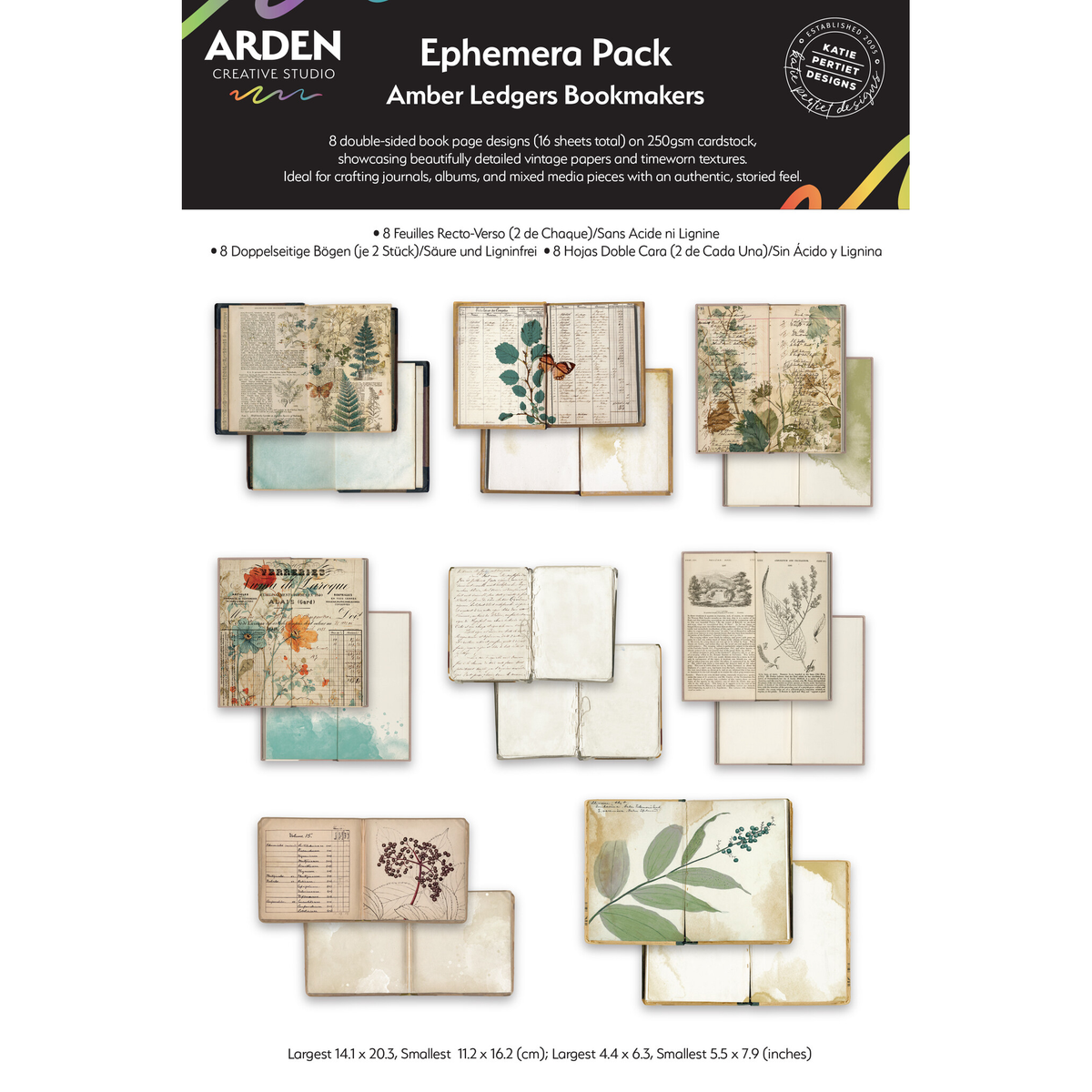 Amber Ledgers Ephemera Pack Bookmakers by Katie Pertiet