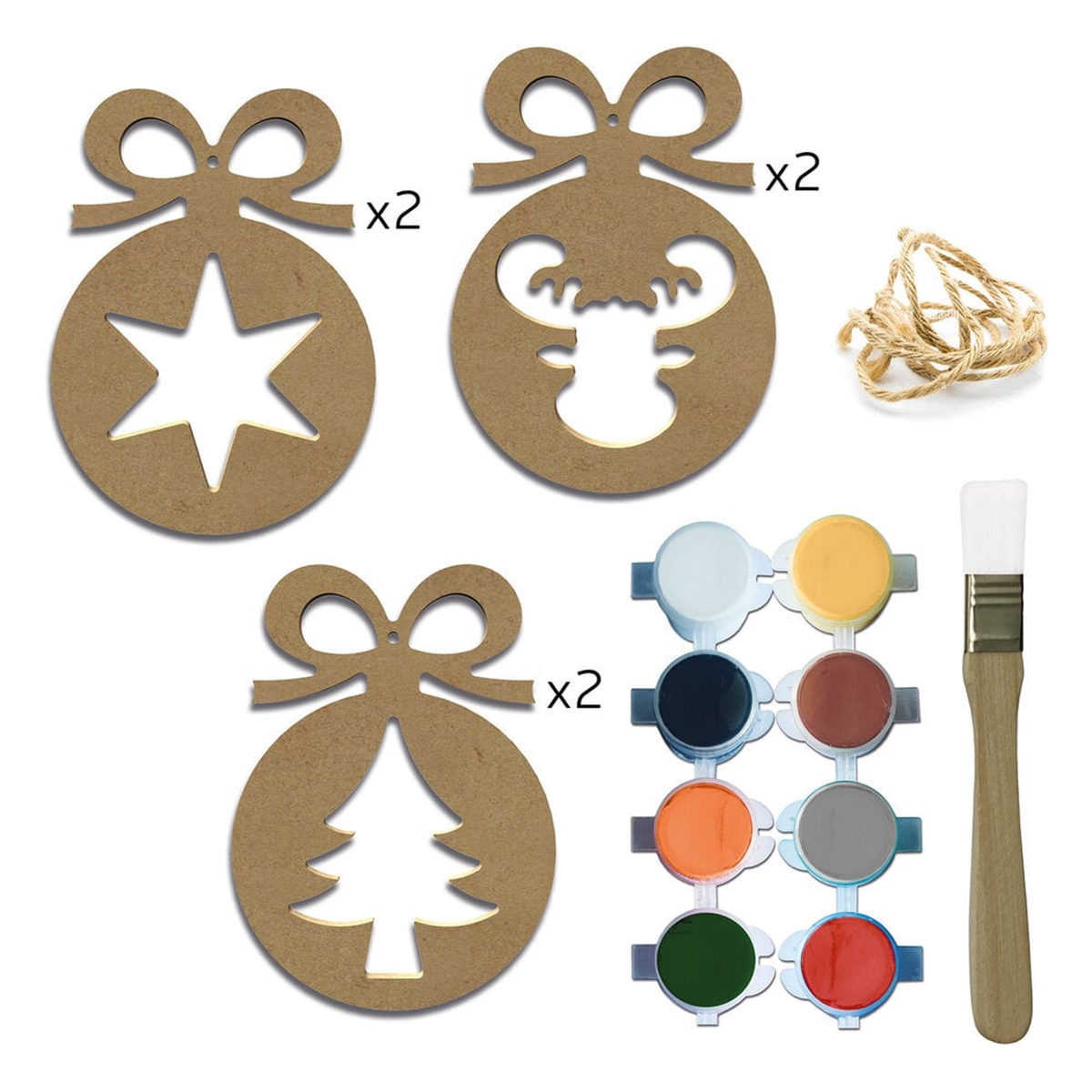 DIY Deco Set Shapes Xmas Balls