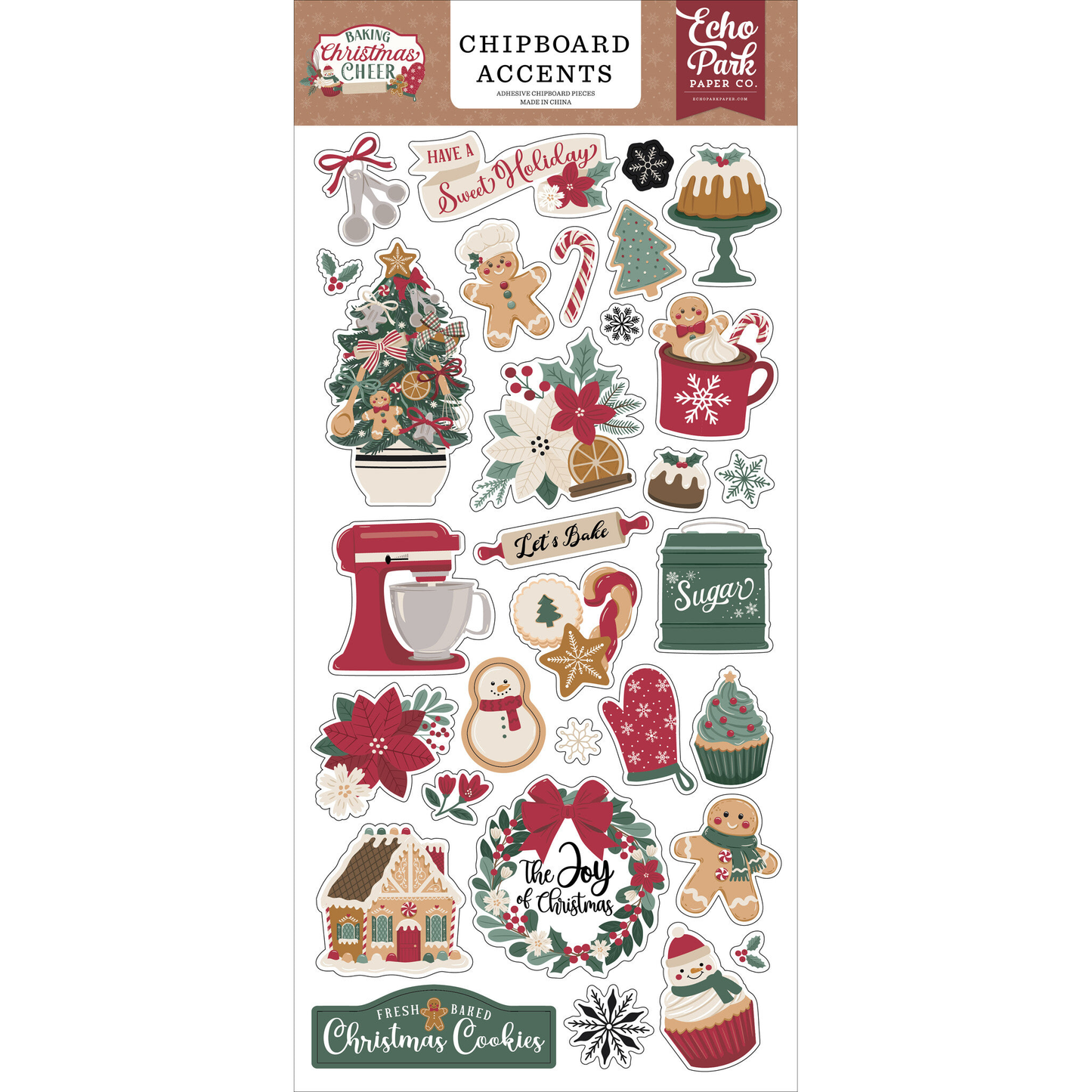 Baking Christmas Cheer Chipboard Accents