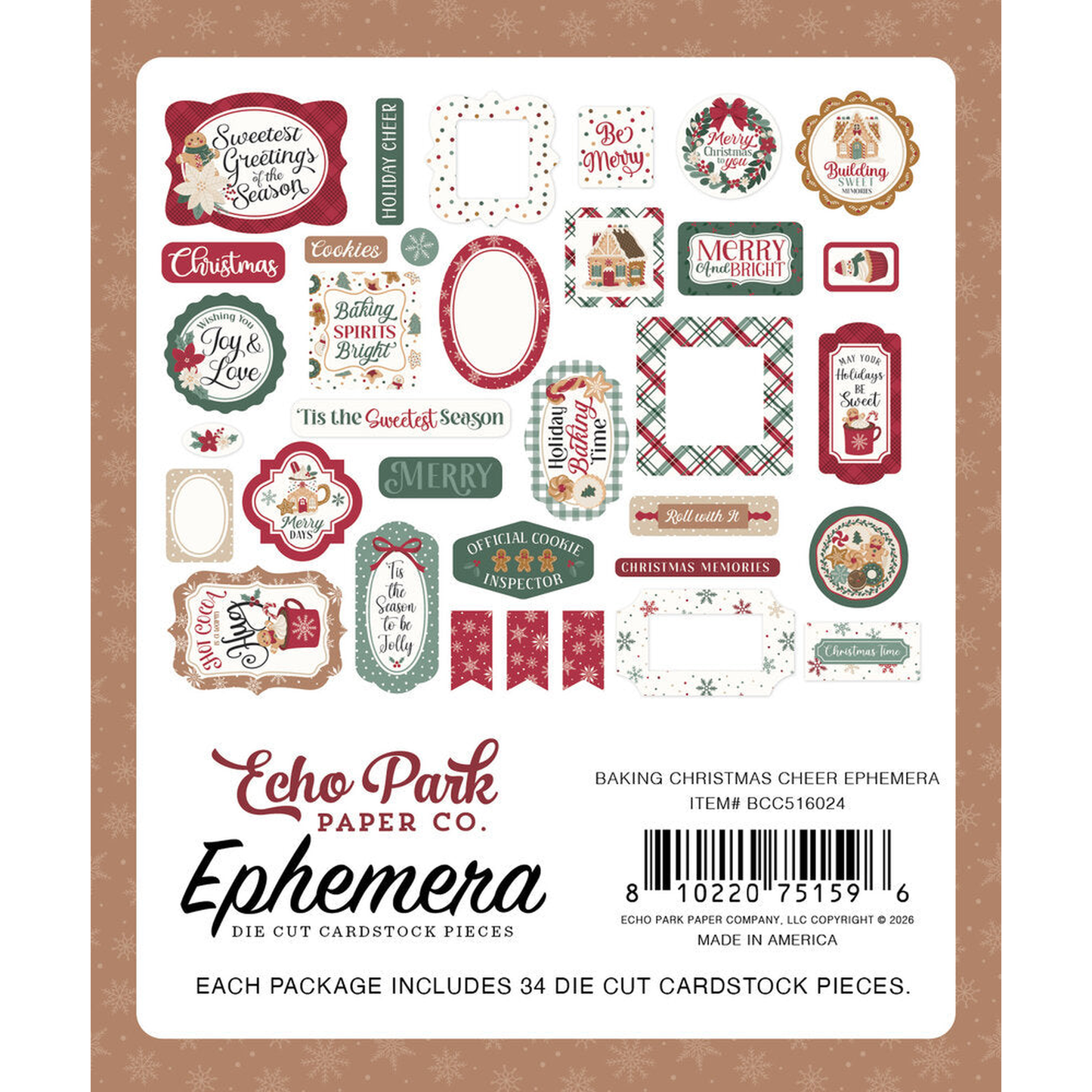 Baking Christmas Cheer Ephemera