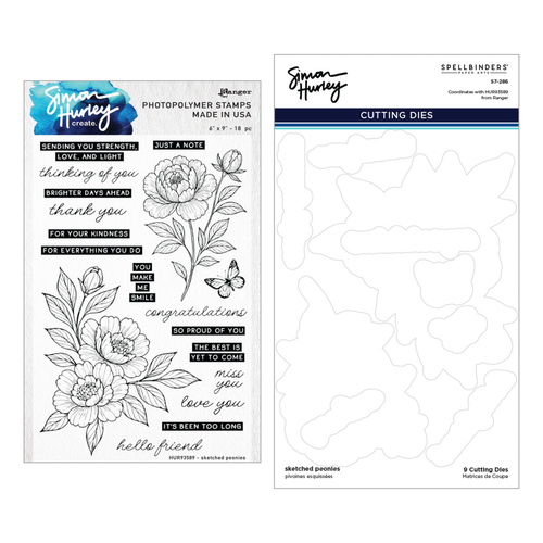 Simon Hurley Sketched Peonies