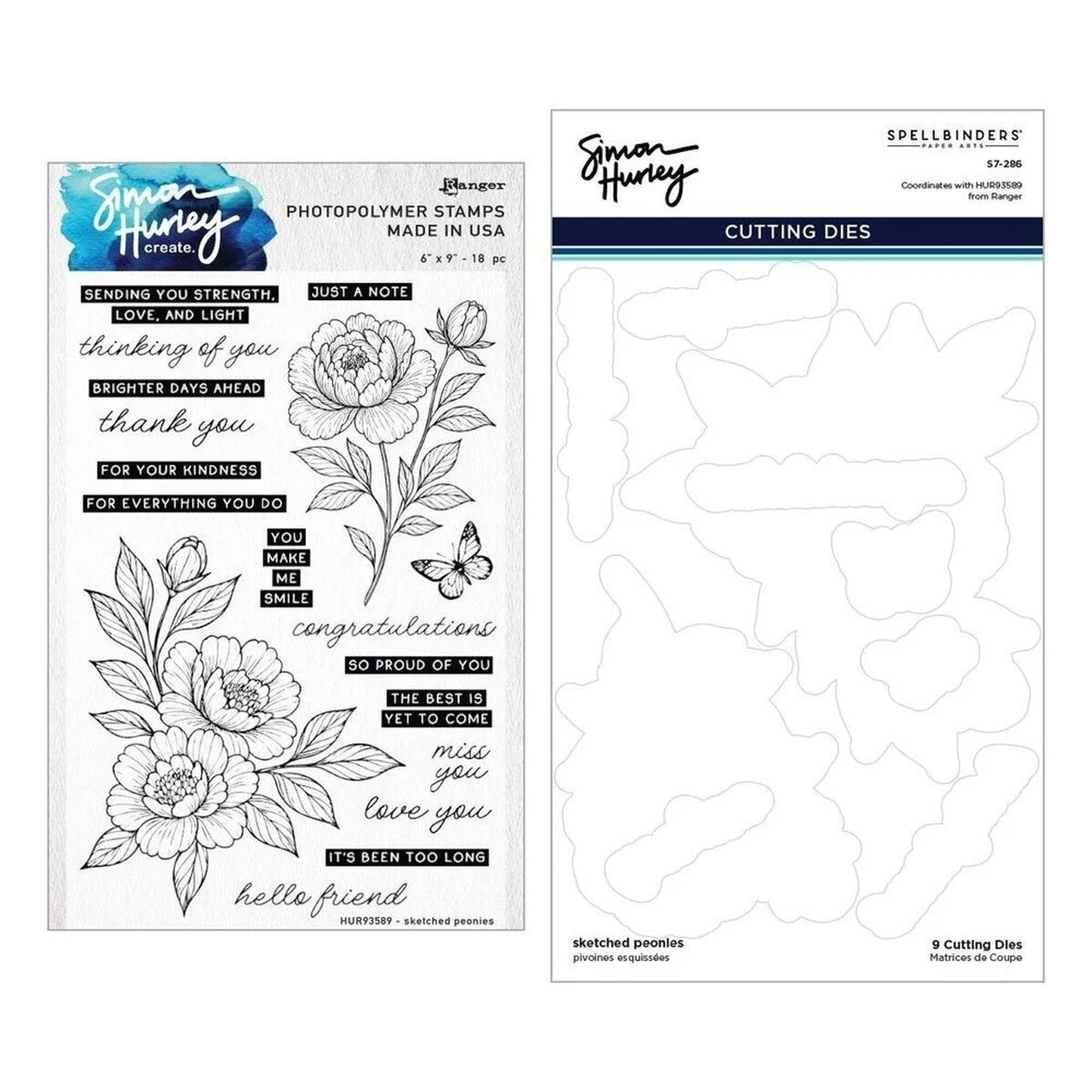 Simon Hurley Bundle Sketched Peonies