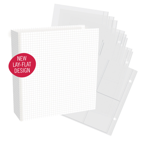 SN@P! Simple Grid 6x8 Inch Chipboard Binder